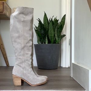 Suede over the knee boots